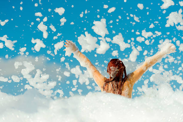 Outdoor foam party