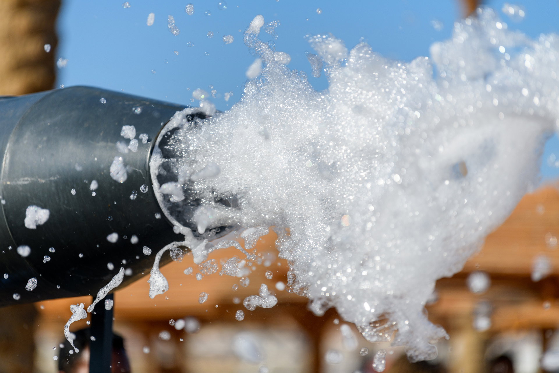 Boy with foam